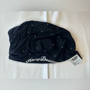 Harley Davidson Women’s Black Bandanna/Headband/Embroidered/Rhinestones
